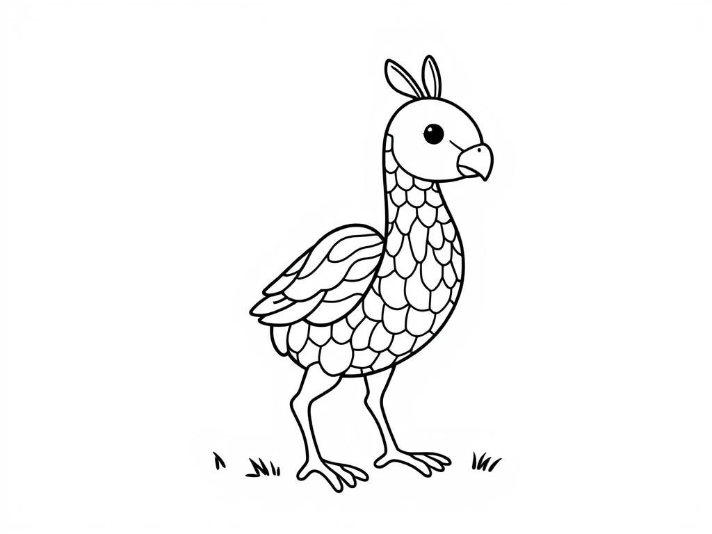 Cute Chicken Coloring Page