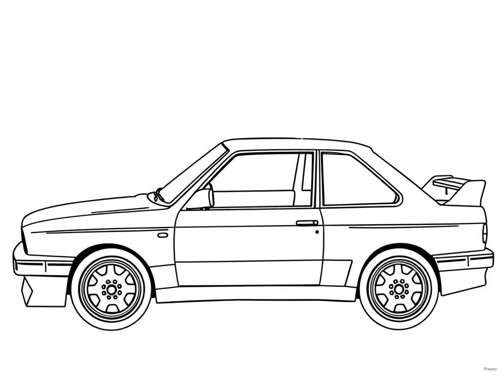 Classic Car Coloring Page