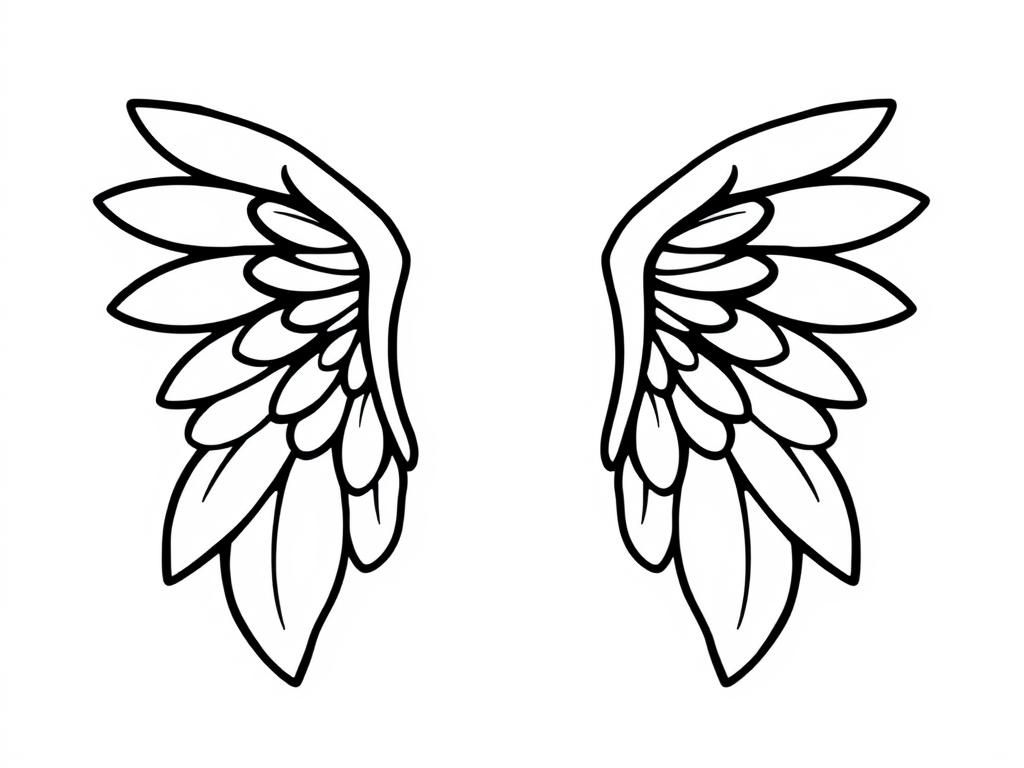 Angel Wings Coloring Page