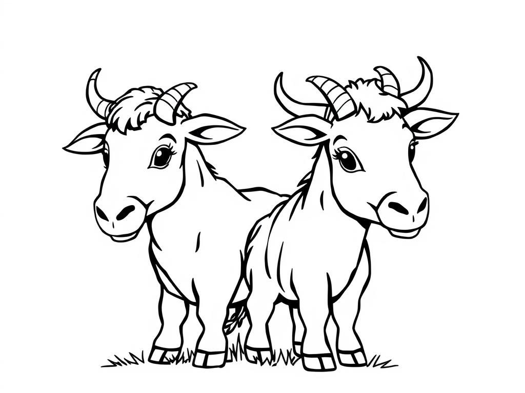 Cows Coloring Page