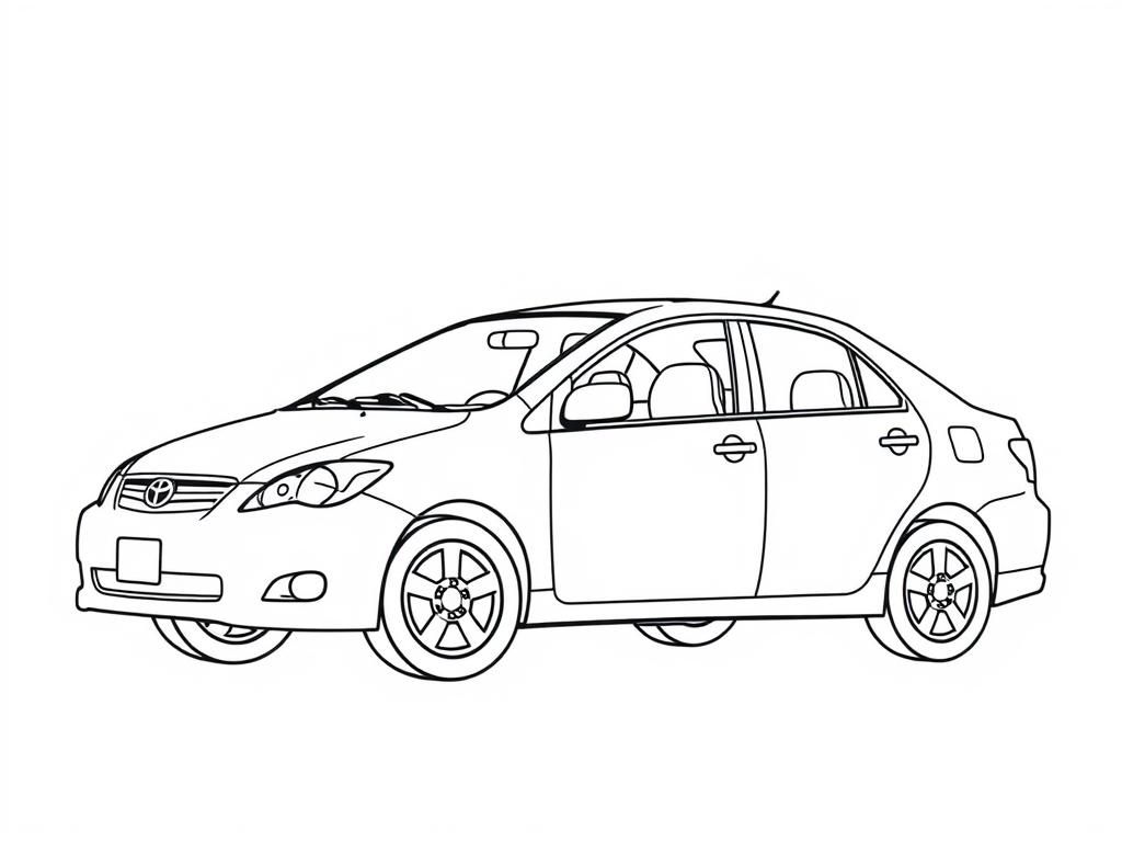 Toyota Camry Coloring Page for Kids