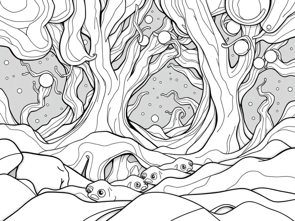 Fantasy Forest Coloring Page