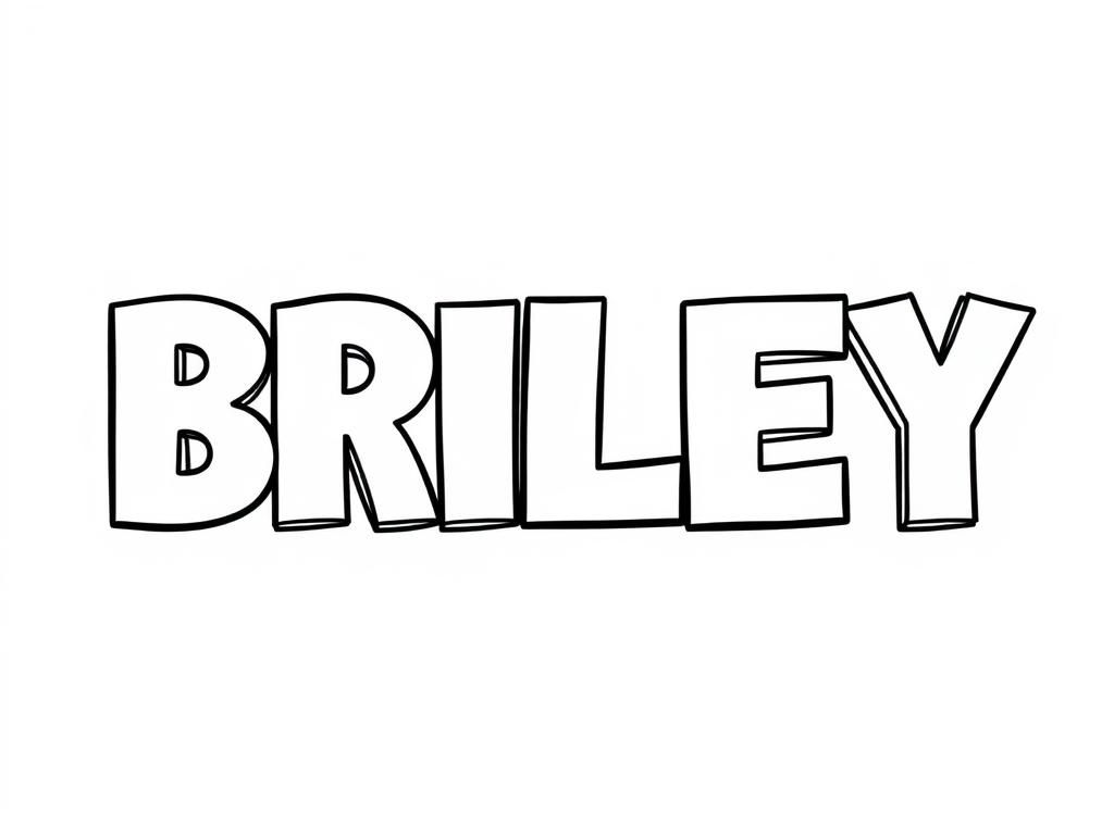 Briley Name Coloring Page