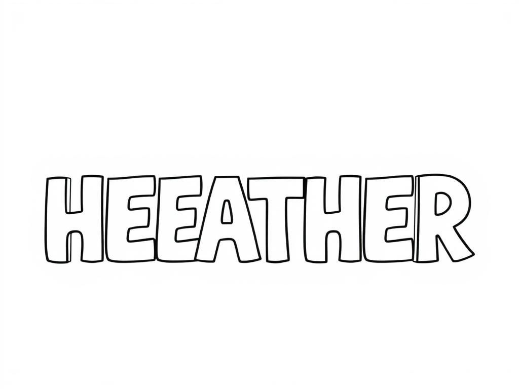 HEEATHER Name Coloring Page