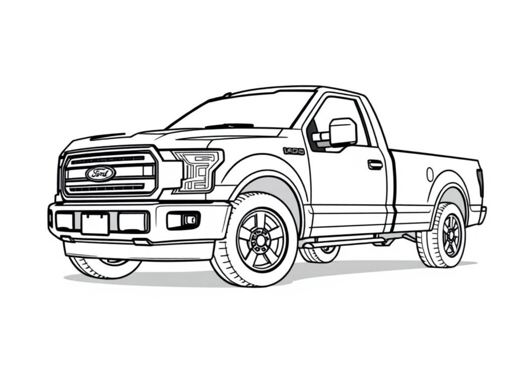 Ford F-150 Truck Coloring Page