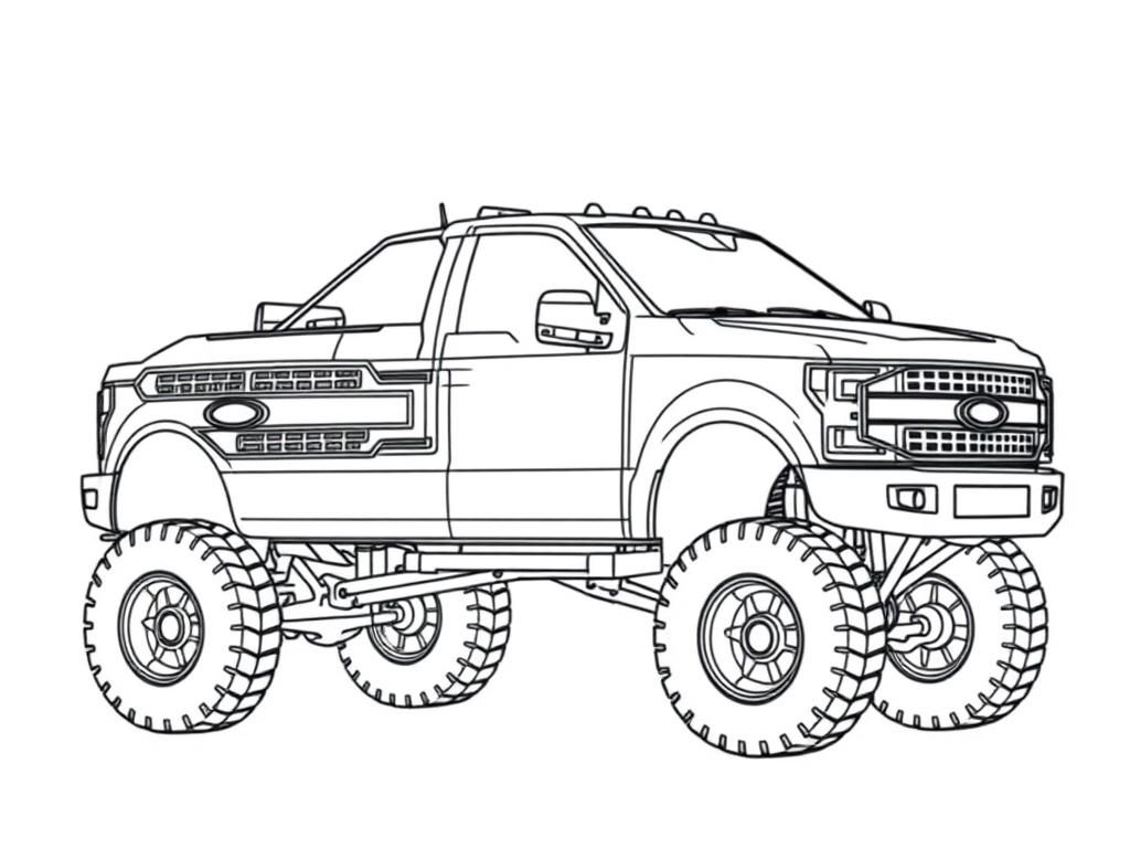 Monster Truck Coloring Page