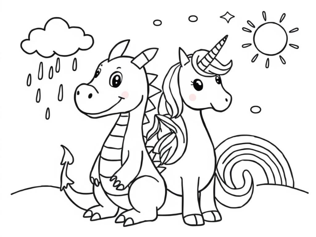 Mythical Creatures Coloring Page