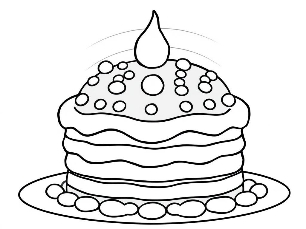 Birthday Cake Coloring Page