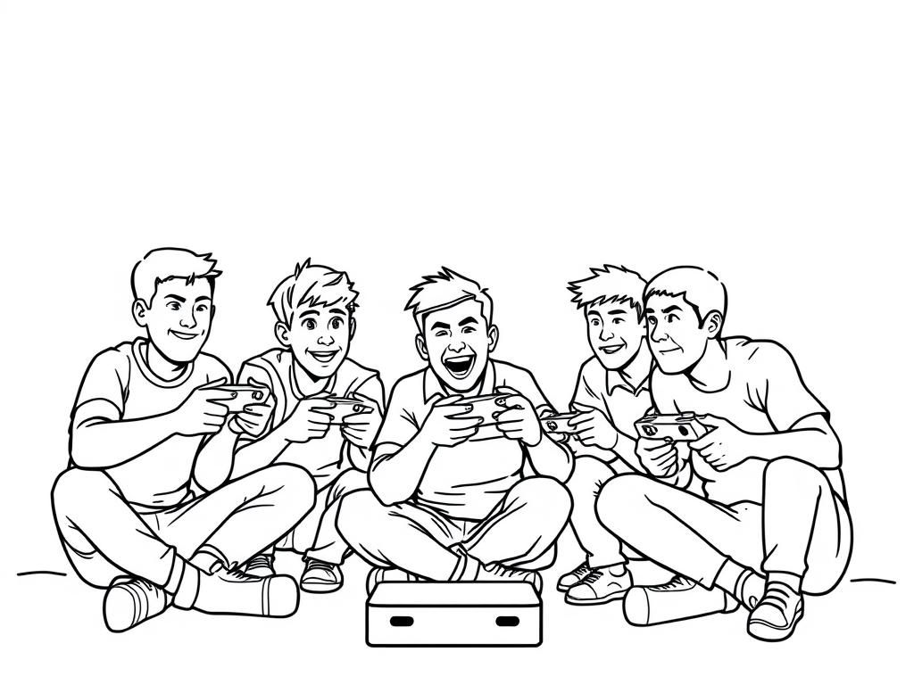 6 guys playing games