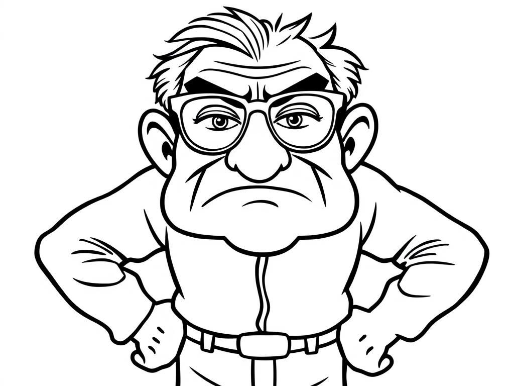 Preview of 70 year old man with wire-rimmed bifocals scowling with hands on his hips