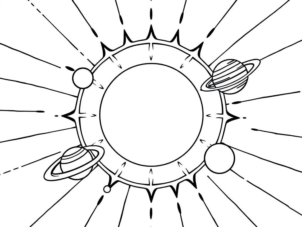 Solar System Coloring Page