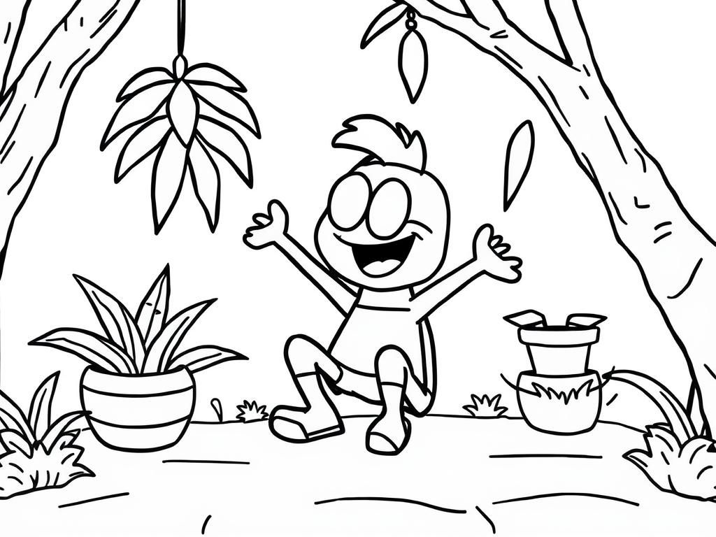 Jungle Animal Coloring Page