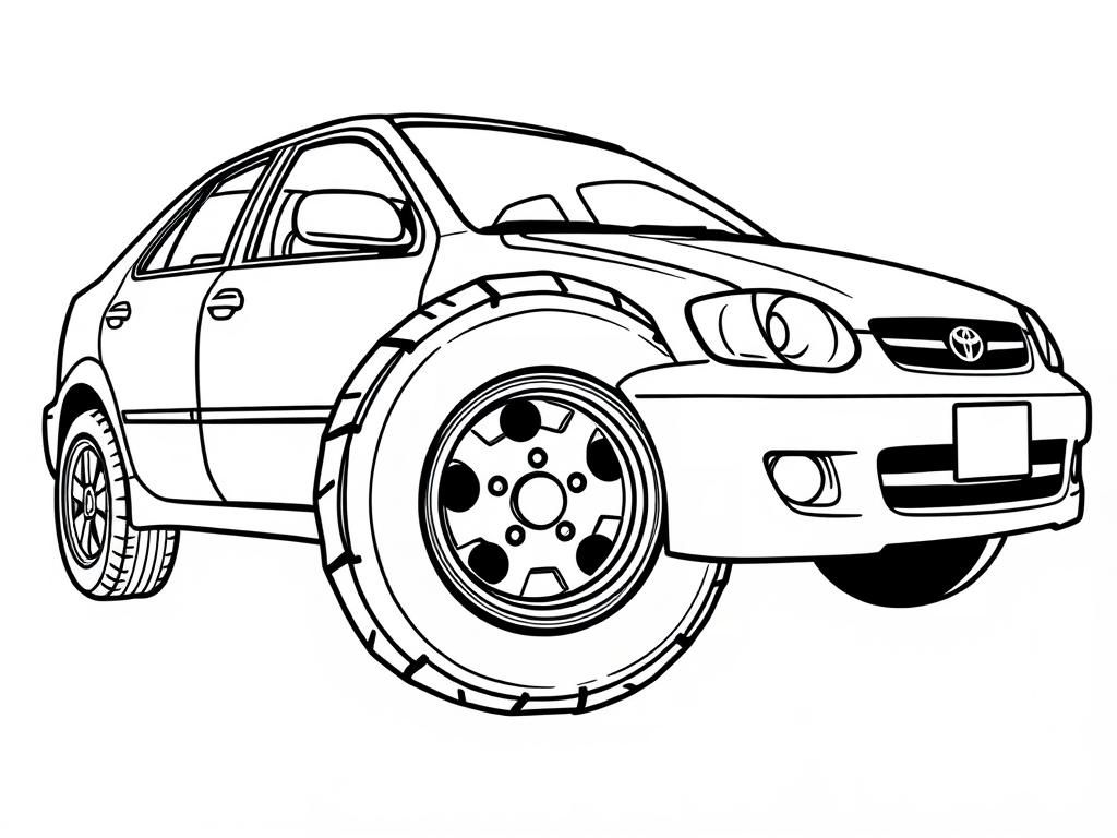 Coloring Page of a Car: Unleash Your Creativity