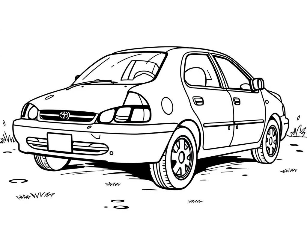 Toyota Car Coloring Page