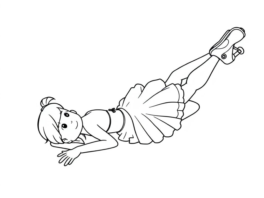 Girl in a Dress Coloring Page
