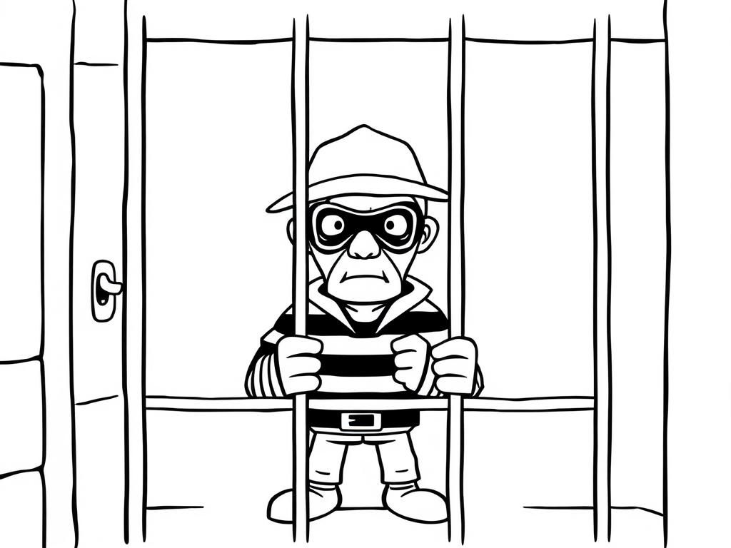 Preview of a bank robber in a jail cell