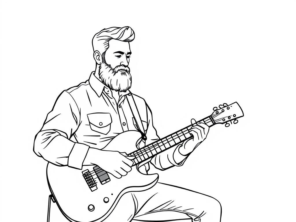 Musician Coloring Page
