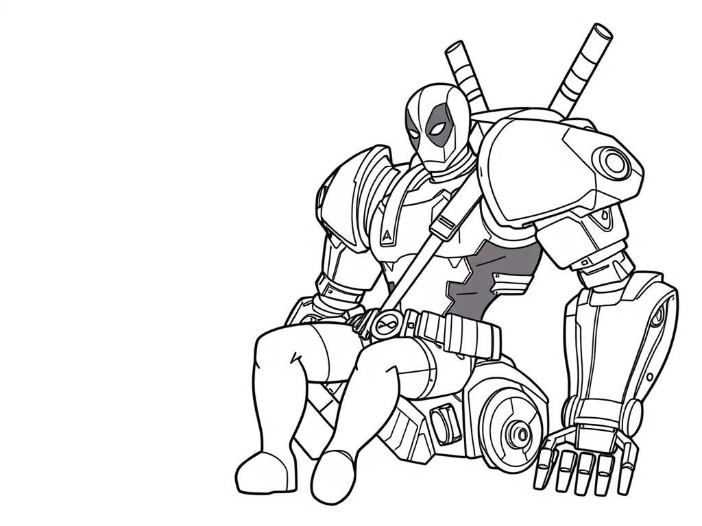 Deadpool Anti-Venom Coloring Page