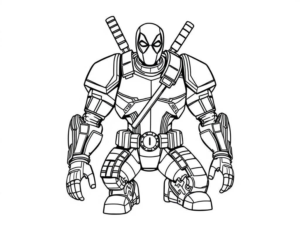Deadpool Coloring Page