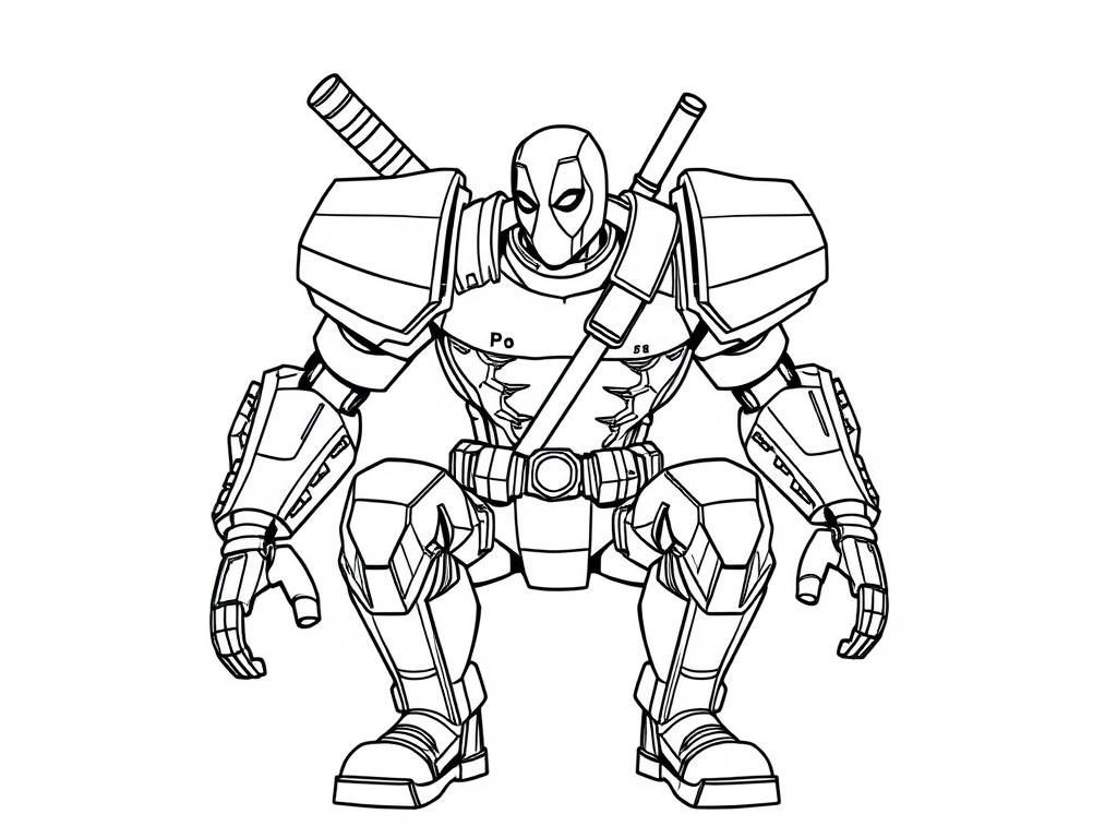 Deadpool Coloring Page