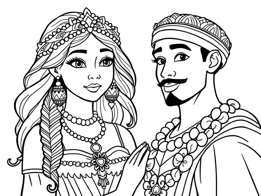 A Bohemian princess with an Ethiopian prince