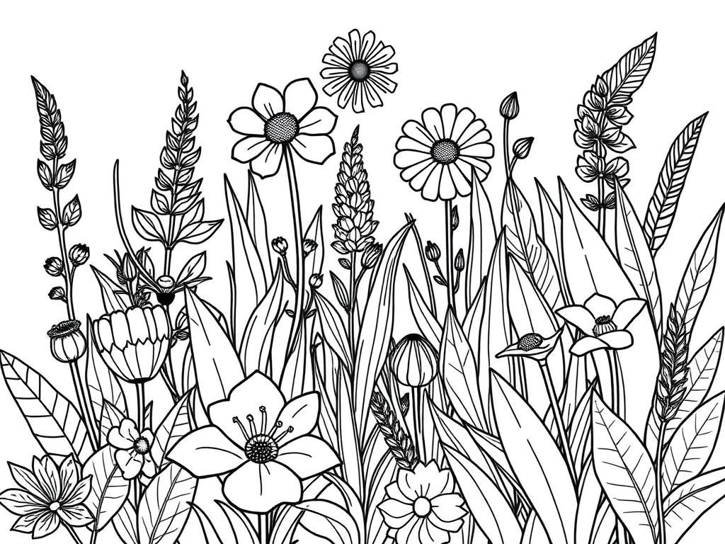Preview of A botanical garden for adults that doesn’t leave much blank space on the page at all