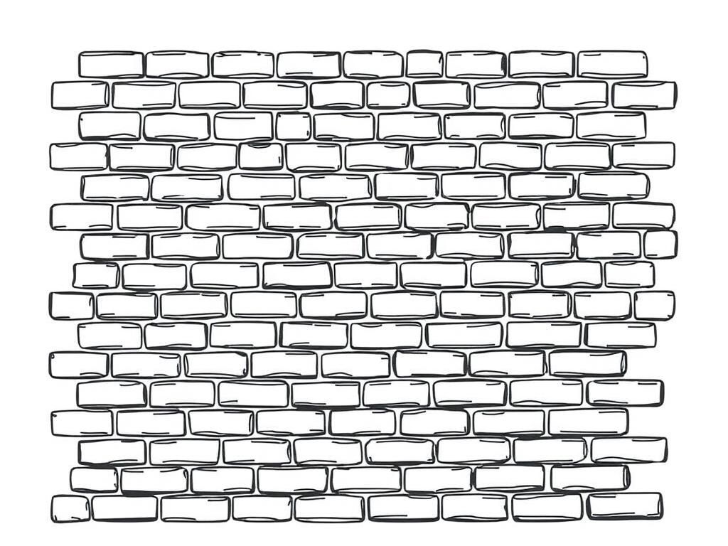 Brick Wall Coloring Page