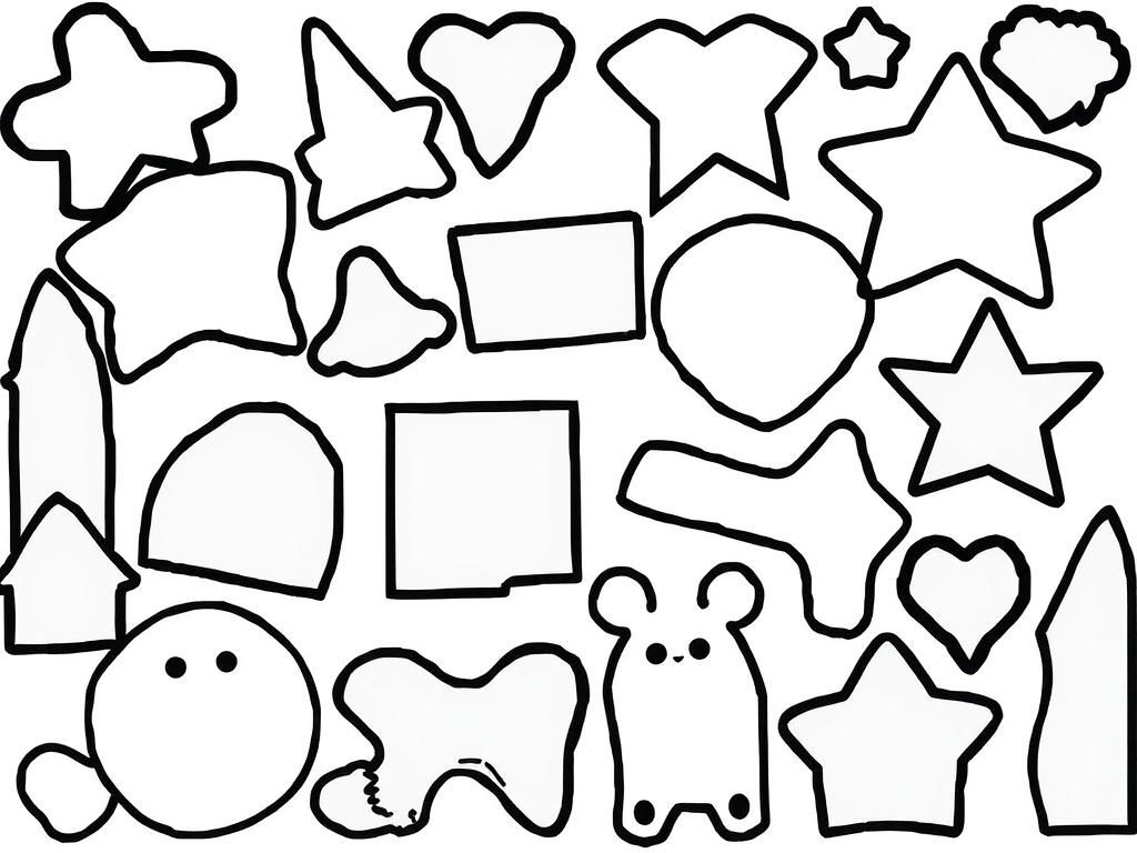 Coloring Page of Shapes for Kids
