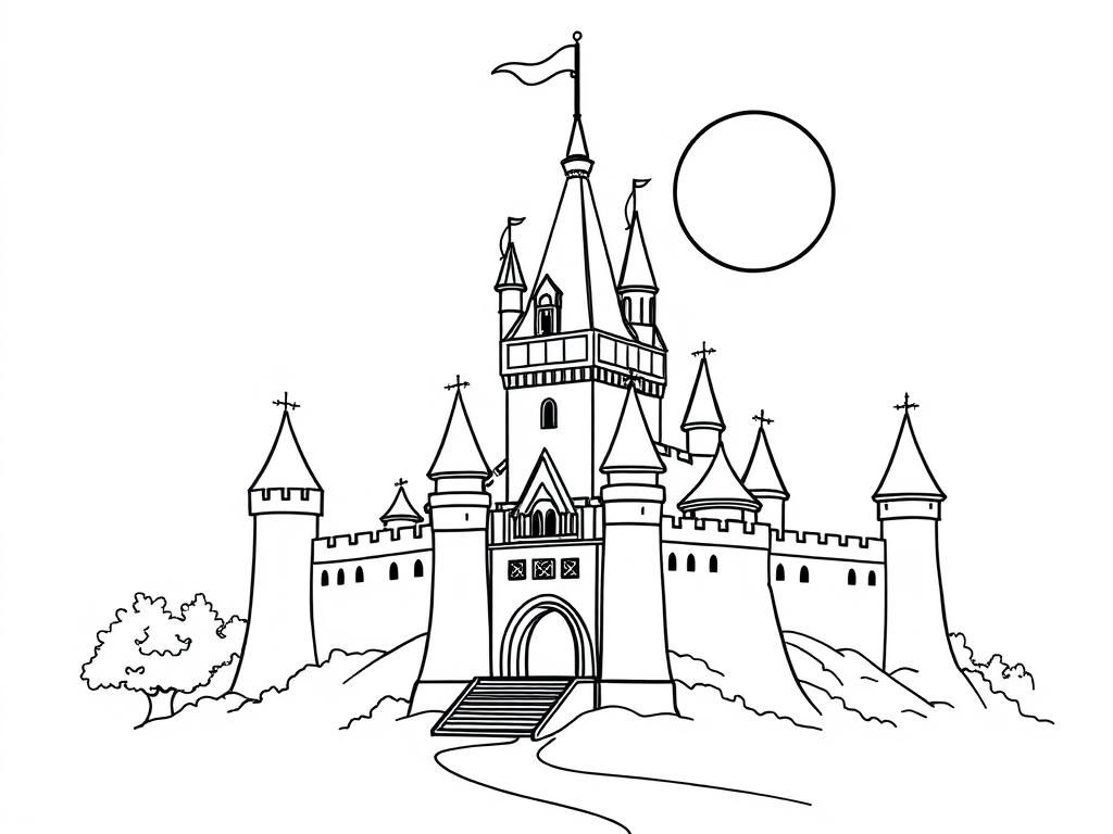 Preview of A castle glimmering in the sunshine