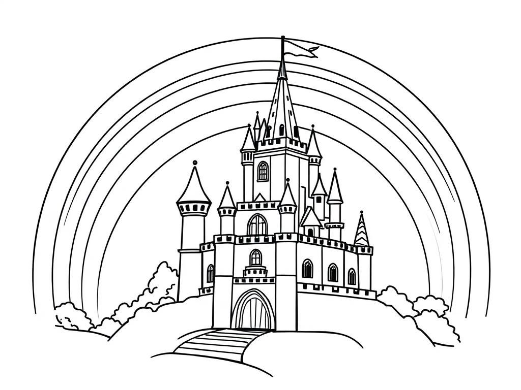 Magical Castle Coloring Page