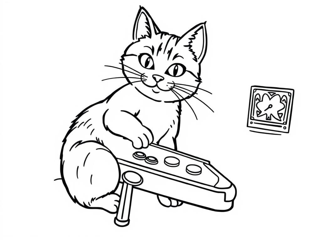 Preview of a cat playing pinball