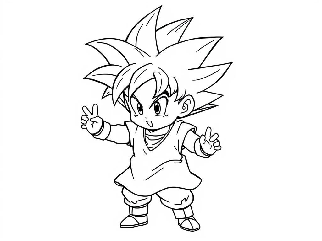 Preview of A child that is named goku preparing an attack called kamehameha