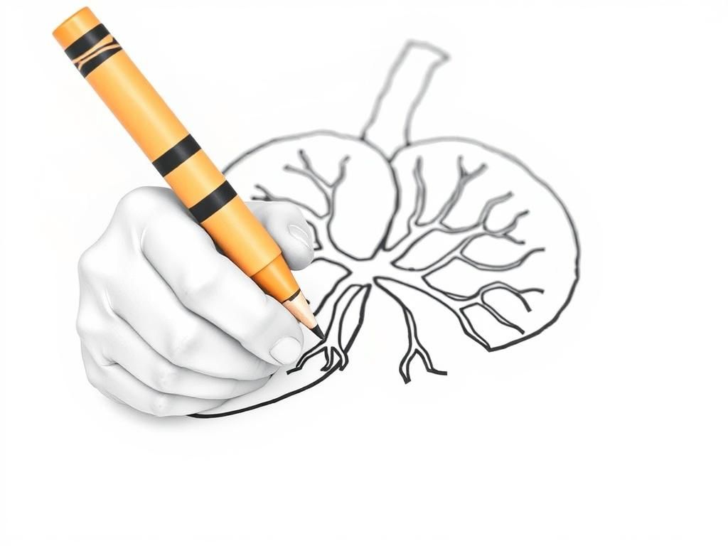 Preview of a child using a crayon to color a spleen