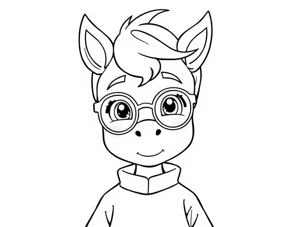 Leuke kleurplaat van een ezeltje