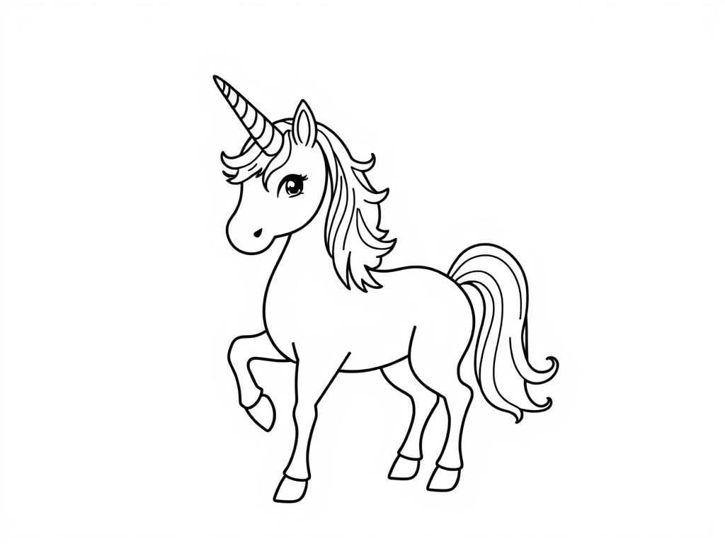 Unicorn Coloring Page