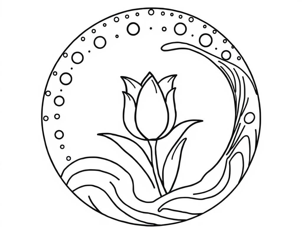 Kleurplaat Lotusbloem