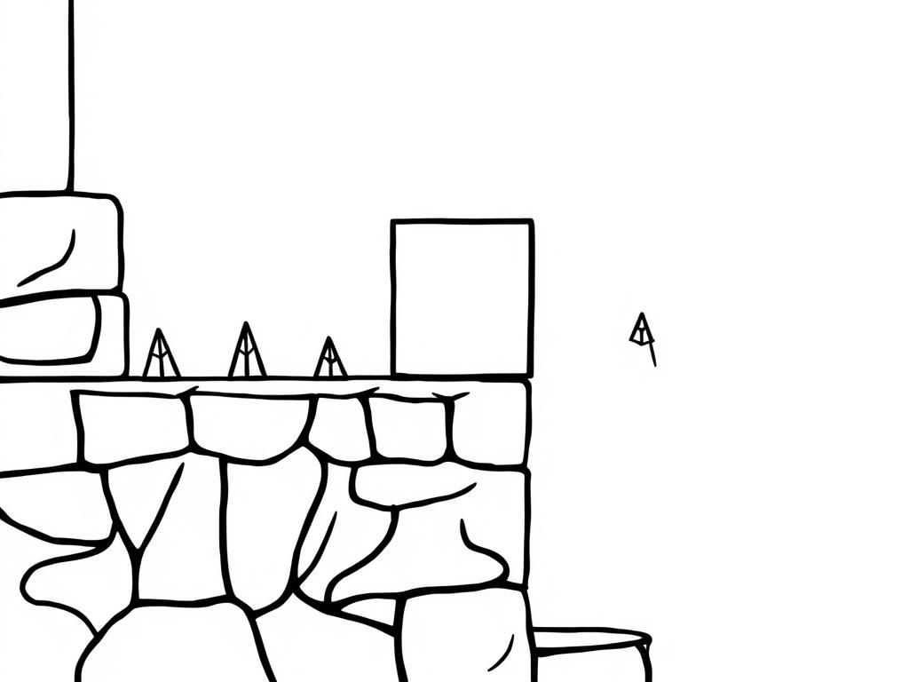 Medieval Castle Coloring Page