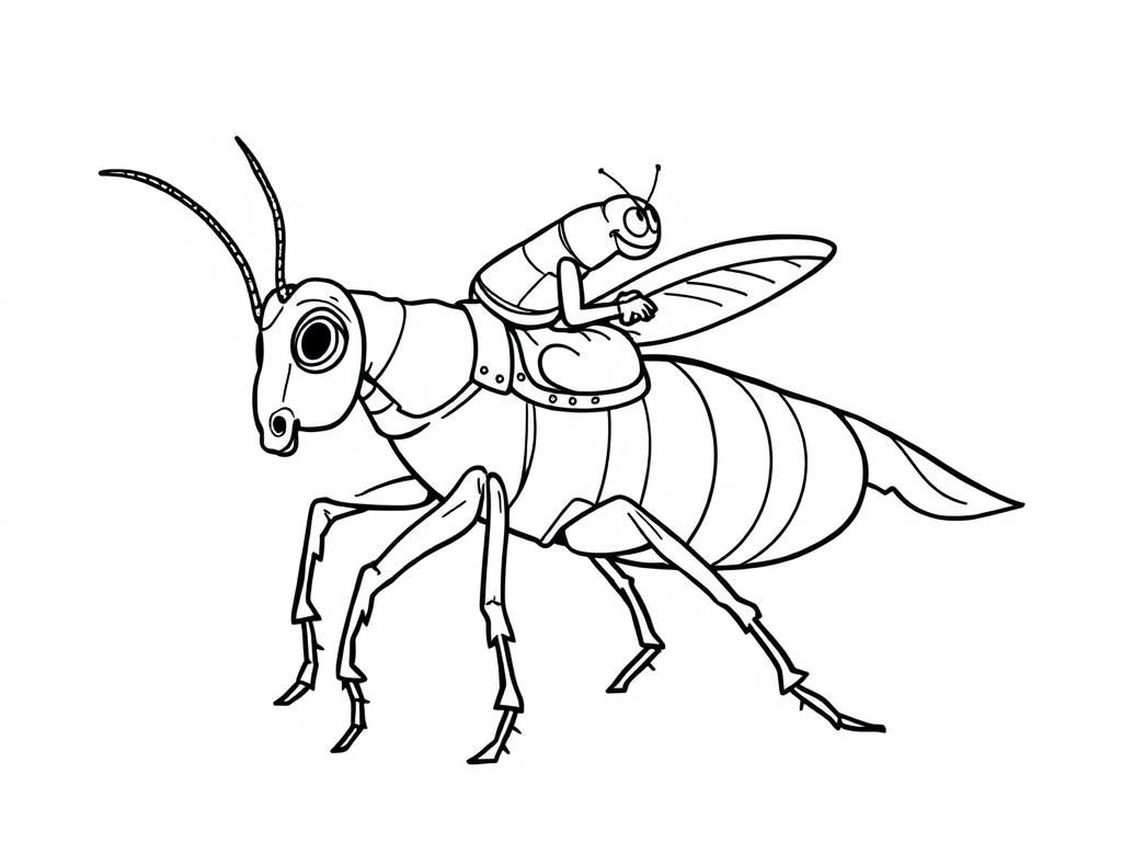 Preview of A cockroach that is riding a horse