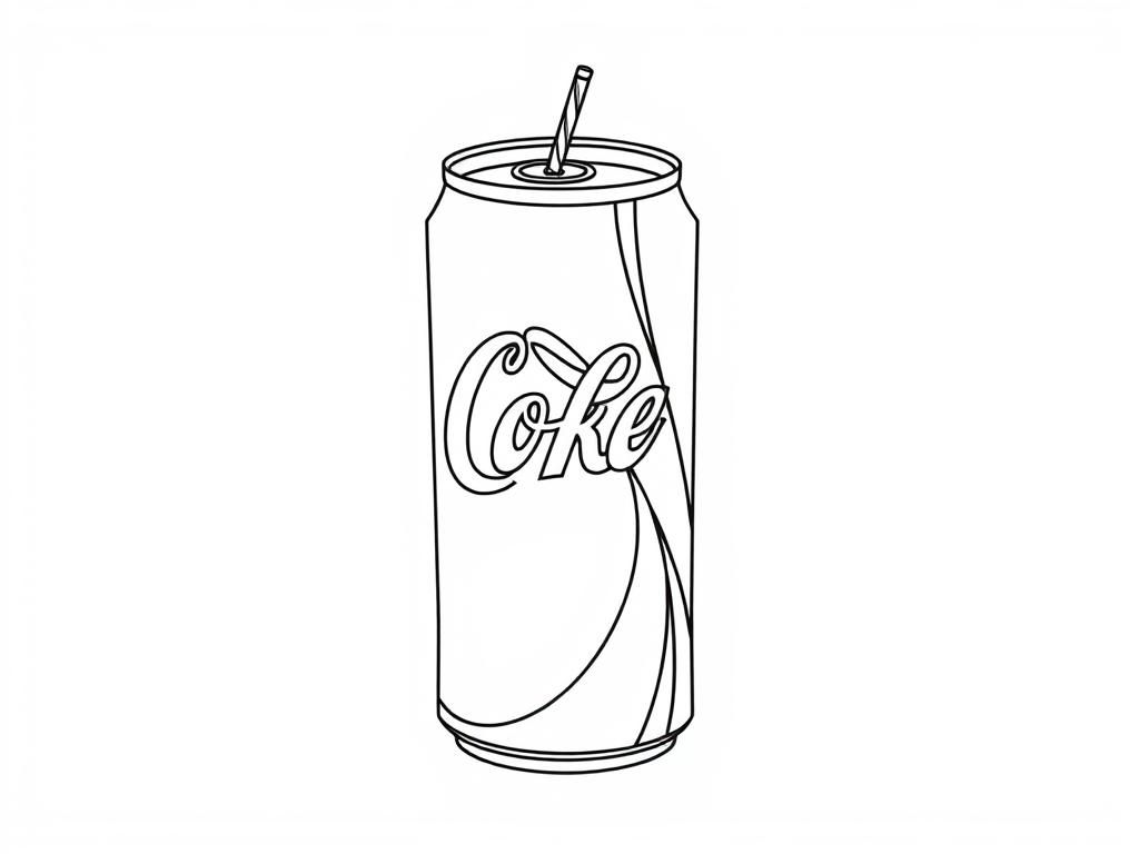 Beverages Coloring Page