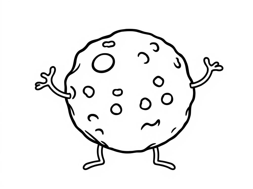 a cookie that is alive - Free Printable Coloring Page