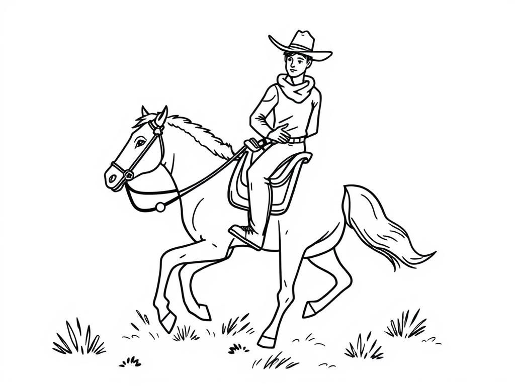 Preview of a cowboy riding a horse