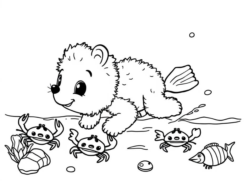 Hedgehog and Friends Coloring Page