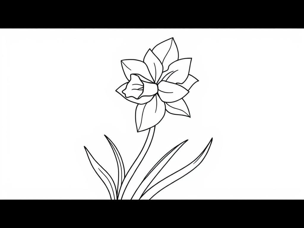 Flower Coloring Page for Kids