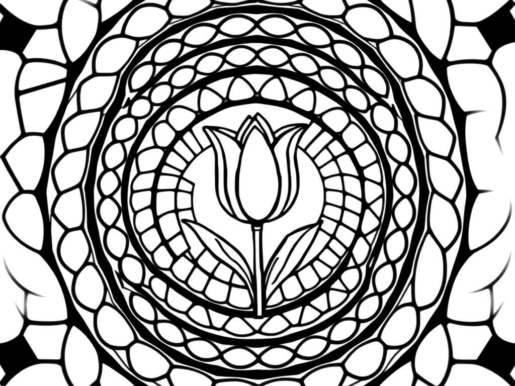 Tulp Kleurplaat