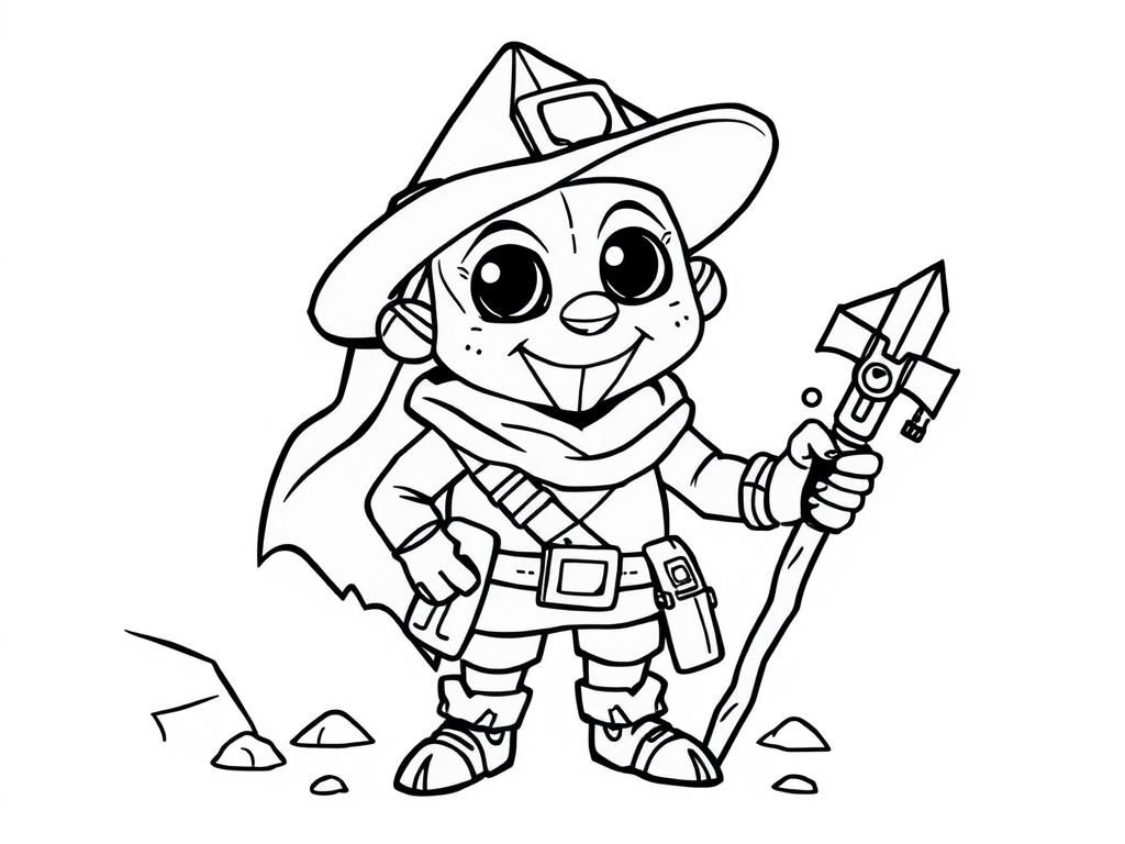 Adventurer Boy Coloring Page