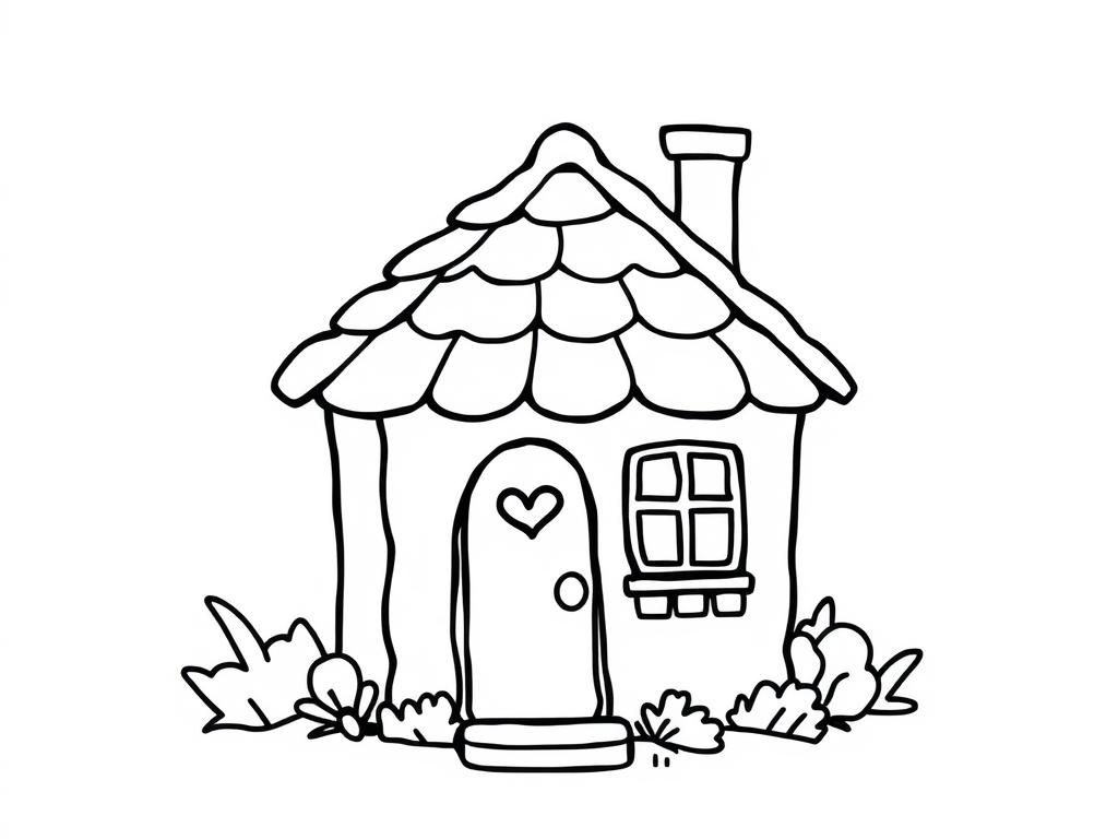 House Coloring Page