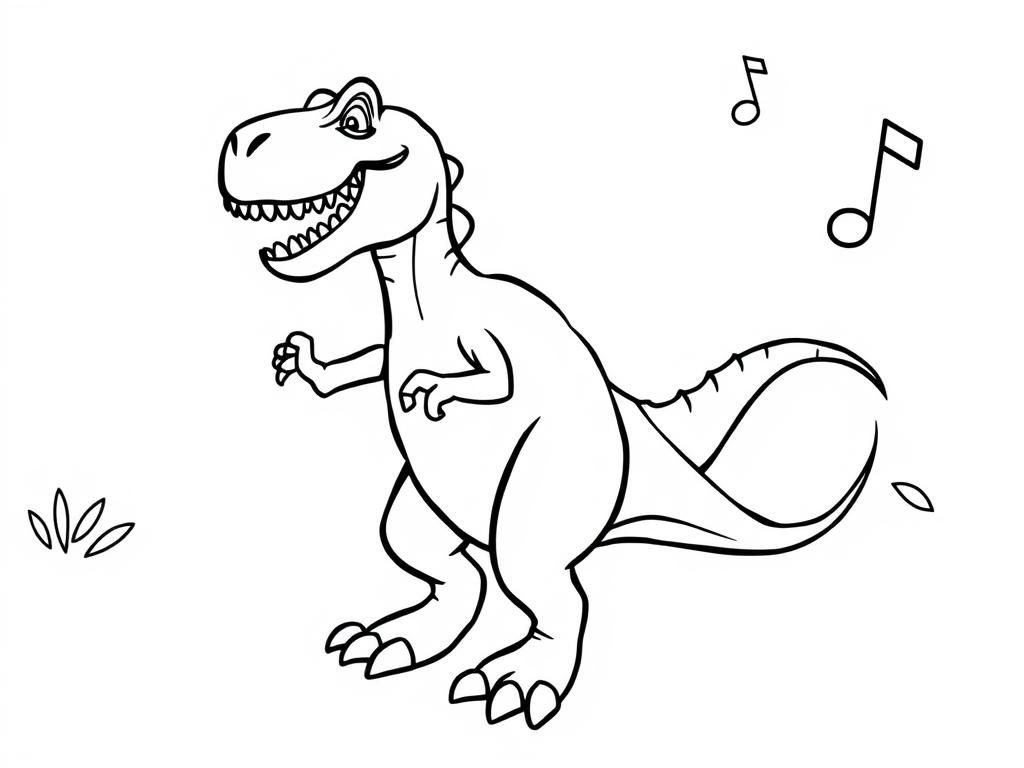 T-Rex kleurplaat
