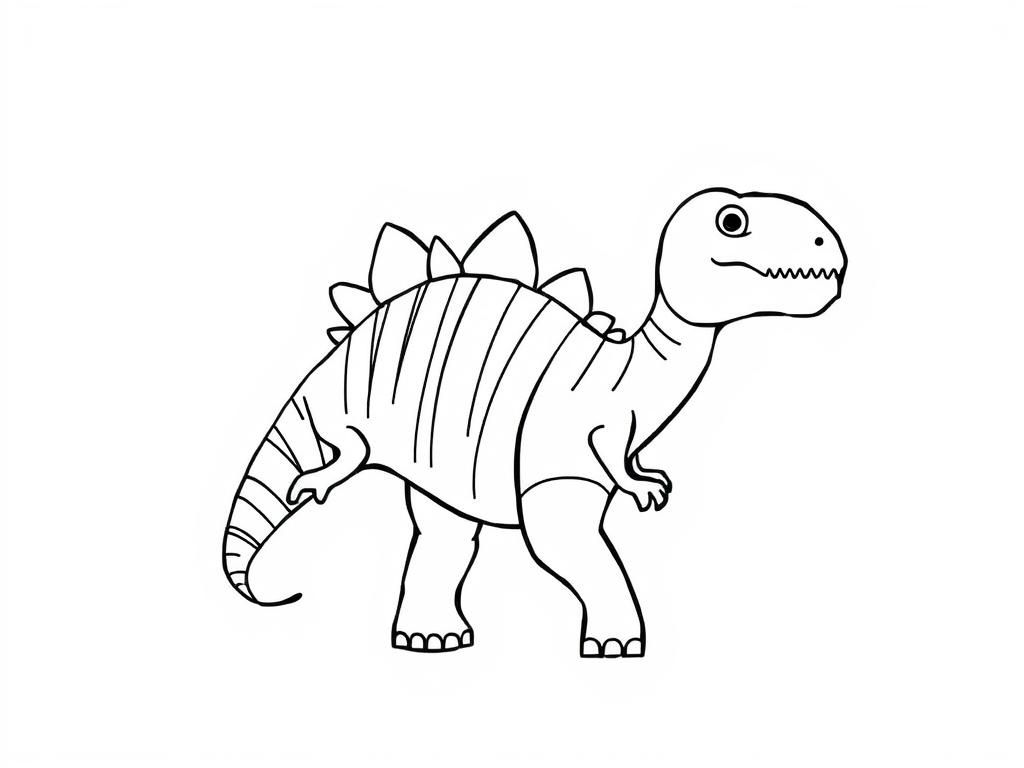 Stegosaurus Coloring Page for Kids
