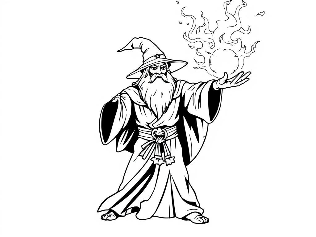 A dnd wizard casting FIREBALL!!