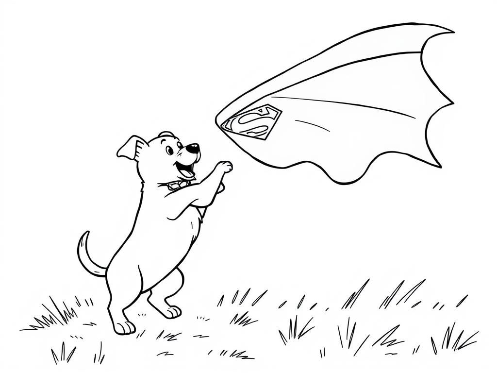 Krypto Superman Dog Coloring Page